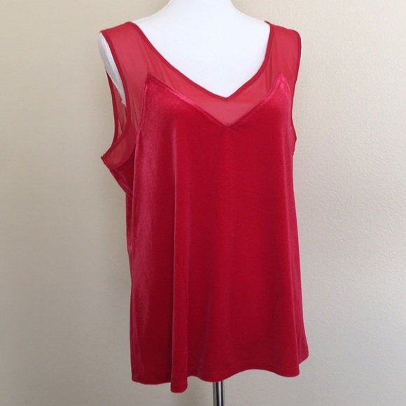 INC Red Velvet Tank - Picture 2 of 7